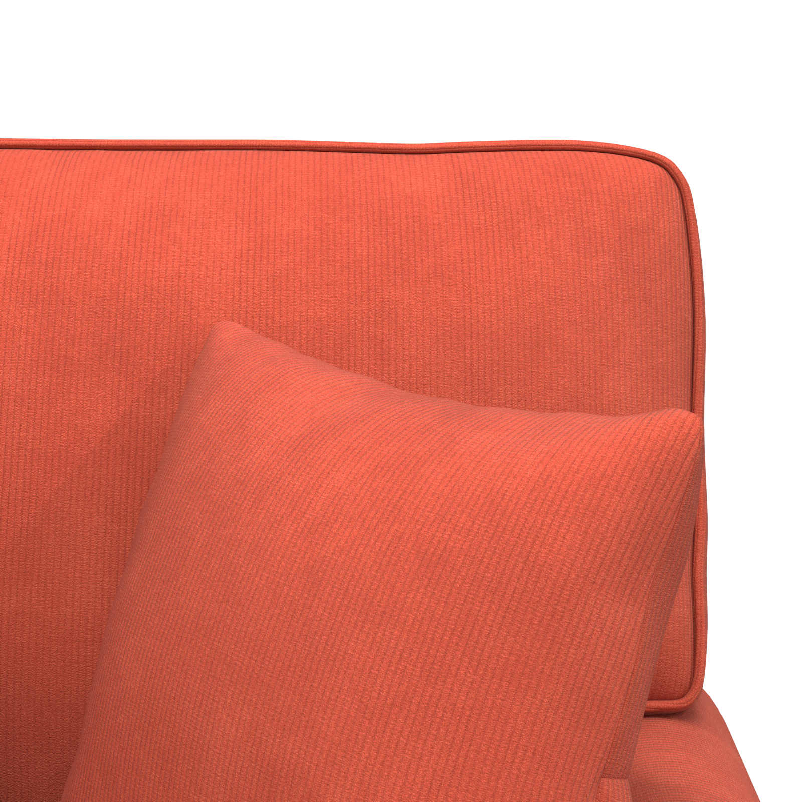 Chaise Lounge mit Rock mit Kissen 3 pcs Rot-Orange Cordstoff