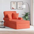 Chaise Lounge mit Rock mit Kissen 3 pcs Rot-Orange Cordstoff
