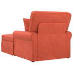 Chaise Lounge mit Rock mit Kissen 3 pcs Rot-Orange Cordstoff