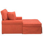 Chaise Lounge mit Rock mit Kissen 3 pcs Rot-Orange Cordstoff