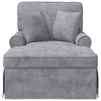 Chaise Lounge mit Rock Hellgrau 157 x 91 x 91 cm ARES