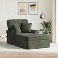 Chaise Lounge mit Rock mit Kissen Grün 157 x 91 x 91 cm ARES