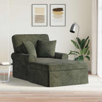 Chaise Lounge mit Rock mit Kissen Grün 157 x 91 x 91 cm ARES