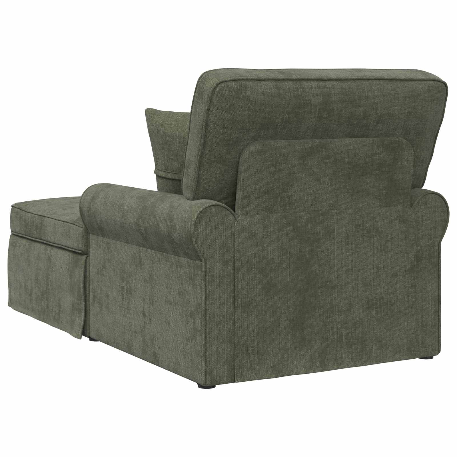 Chaise Lounge mit Rock mit Kissen Grün 157 x 91 x 91 cm ARES