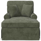Chaise Lounge mit Rock mit Kissen Grün 157 x 91 x 91 cm ARES
