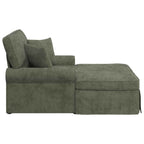 Chaise Lounge mit Rock mit Kissen Grün 157 x 91 x 91 cm ARES