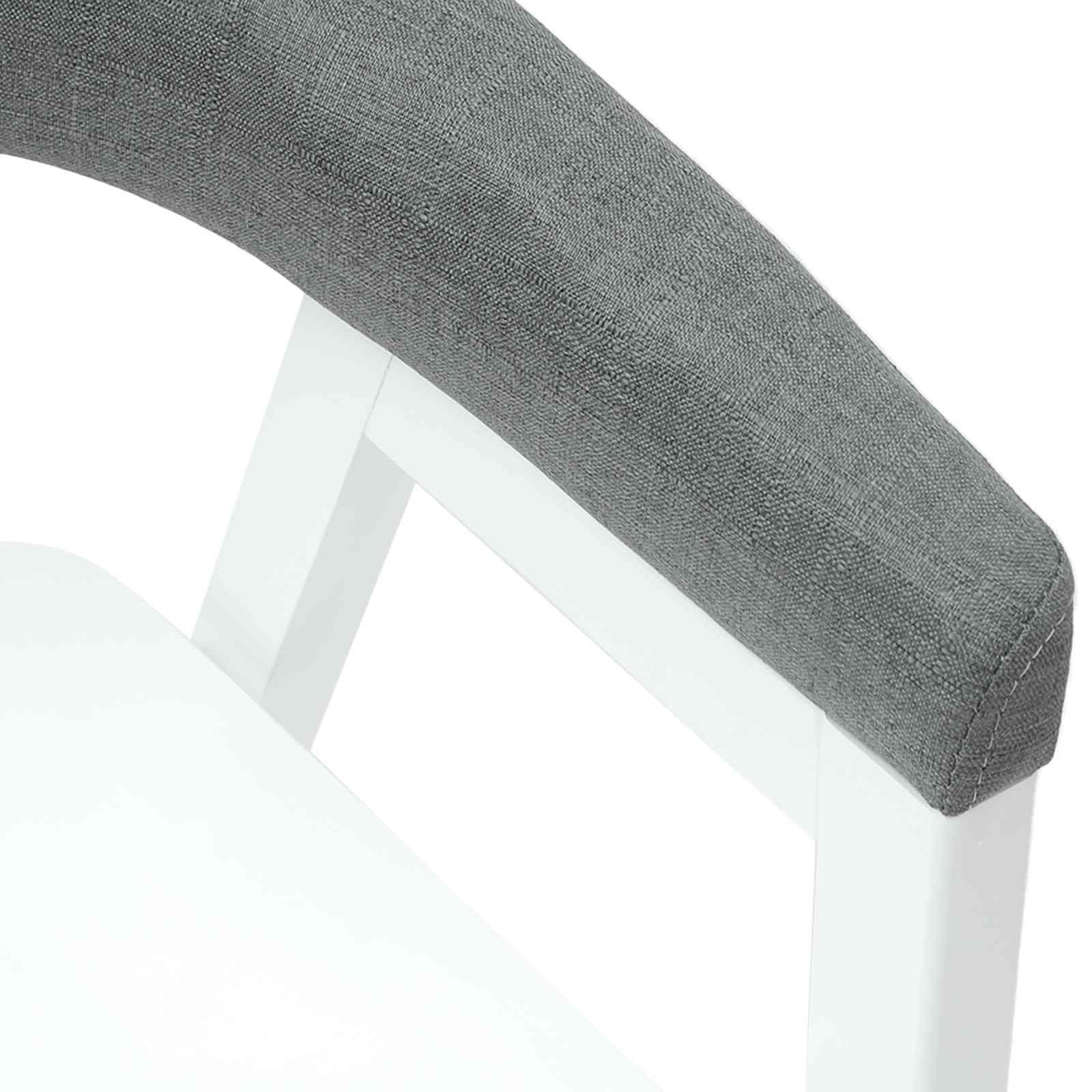 Esszimmerstühle 2 pcs Weiß 54 x 57 x 73 cm Massives Gummiholz