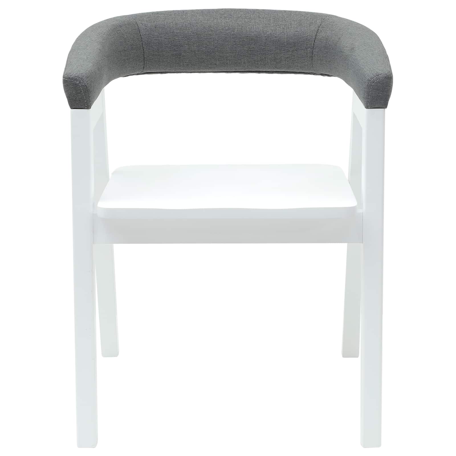 Esszimmerstühle 2 pcs Weiß 54 x 57 x 73 cm Massives Gummiholz