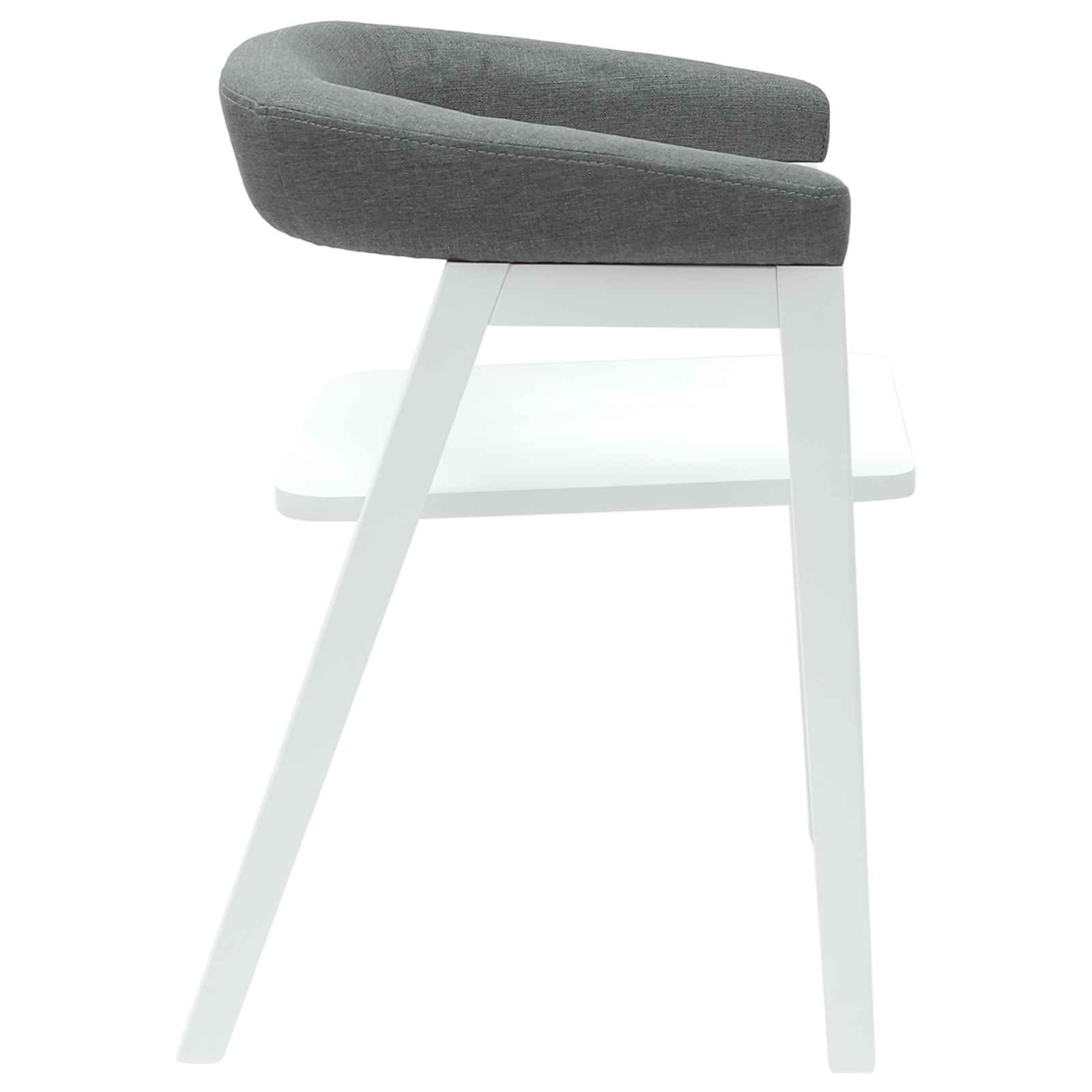 Esszimmerstühle 2 pcs Weiß 54 x 57 x 73 cm Massives Gummiholz