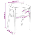Esszimmerstühle 2 pcs Weiß 54 x 57 x 73 cm Massives Gummiholz