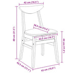 Esszimmerstühle 2 pcs Hellbraun 42 x 47.5 x 81 cm