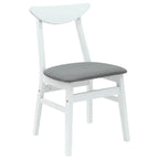 Esszimmerstühle 2 pcs Weiß 42 x 47.5 x 81 cm Massives Gummiholz