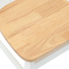 Esszimmerstühle 2 pcs Weiß 42 x 47.5 x 81 cm Massives Gummiholz