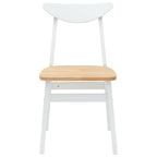 Esszimmerstühle 2 pcs Weiß 42 x 47.5 x 81 cm Massives Gummiholz