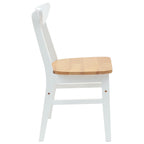 Esszimmerstühle 2 pcs Weiß 42 x 47.5 x 81 cm Massives Gummiholz