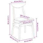 Esszimmerstühle 2 pcs Weiß 42 x 47.5 x 81 cm Massives Gummiholz