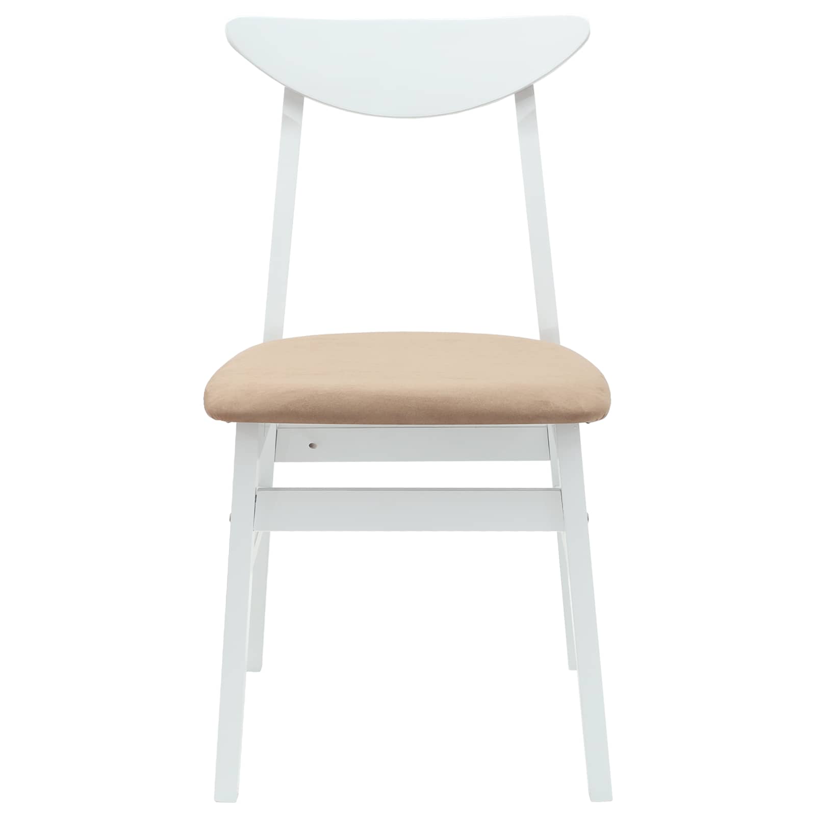 Esszimmerstühle 2 pcs Weiß 42 x 47.5 x 81 cm Massives Gummiholz