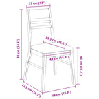 Esszimmerstühle 2 pcs Hellbraun 43 x 54 x 89 cm