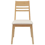 Esszimmerstühle 2 pcs Natur 43 x 54 x 89 cm Massives Gummiholz