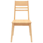 Esszimmerstühle 2 pcs Natur 43 x 54 x 89 cm Massives Gummiholz