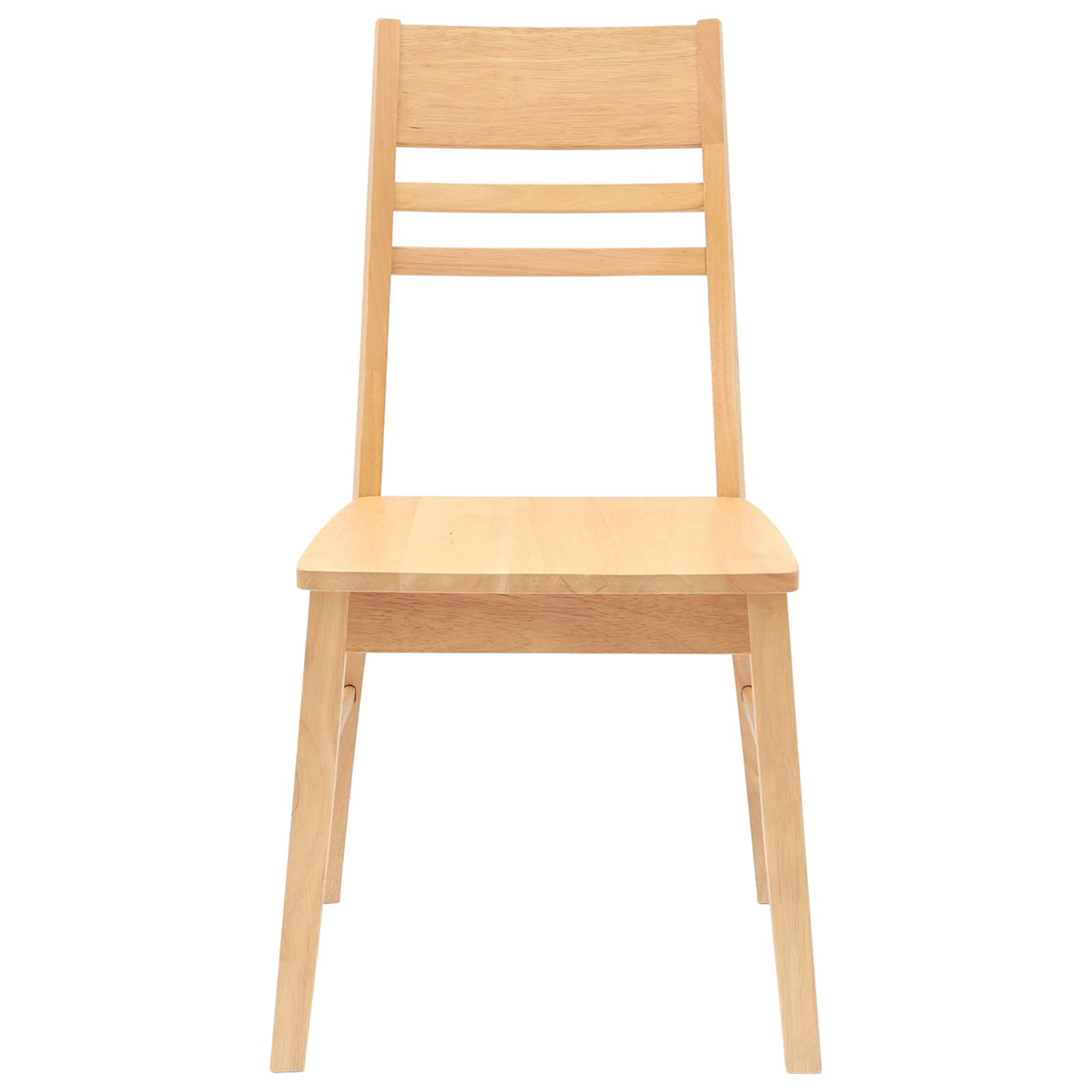Esszimmerstühle 2 pcs Natur 43 x 54 x 89 cm Massives Gummiholz