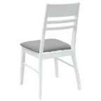 Esszimmerstühle 2 pcs Weiß 43 x 54 x 89 cm Massives Gummiholz