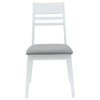 Esszimmerstühle 2 pcs Weiß 43 x 54 x 89 cm Massives Gummiholz