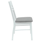 Esszimmerstühle 2 pcs Weiß 43 x 54 x 89 cm Massives Gummiholz