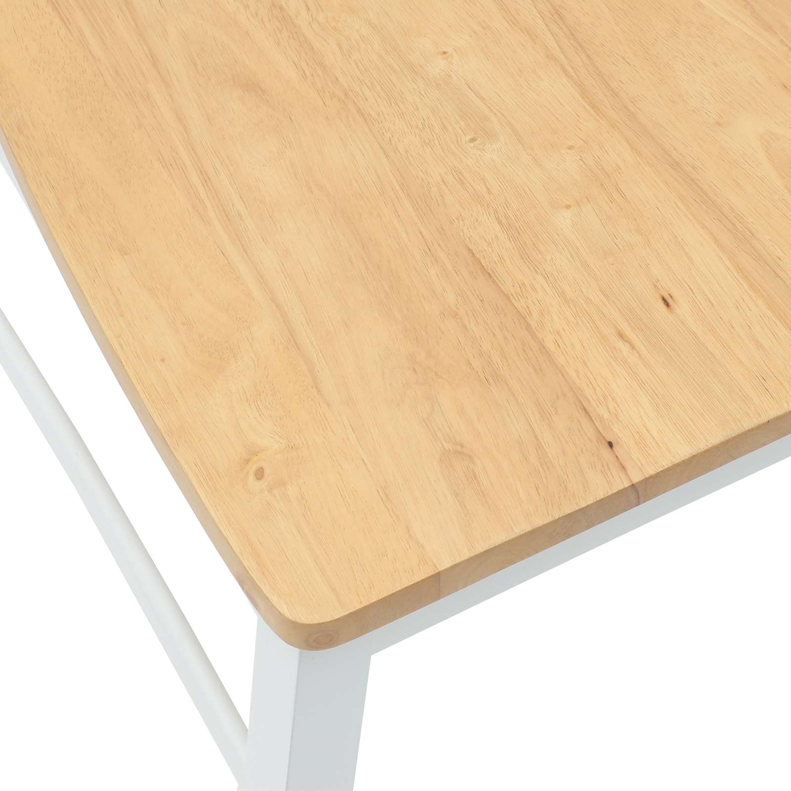 Esszimmerstühle 2 pcs Weiß 43 x 54 x 89 cm Massives Gummiholz