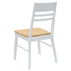 Esszimmerstühle 2 pcs Weiß 43 x 54 x 89 cm Massives Gummiholz