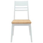Esszimmerstühle 2 pcs Weiß 43 x 54 x 89 cm Massives Gummiholz