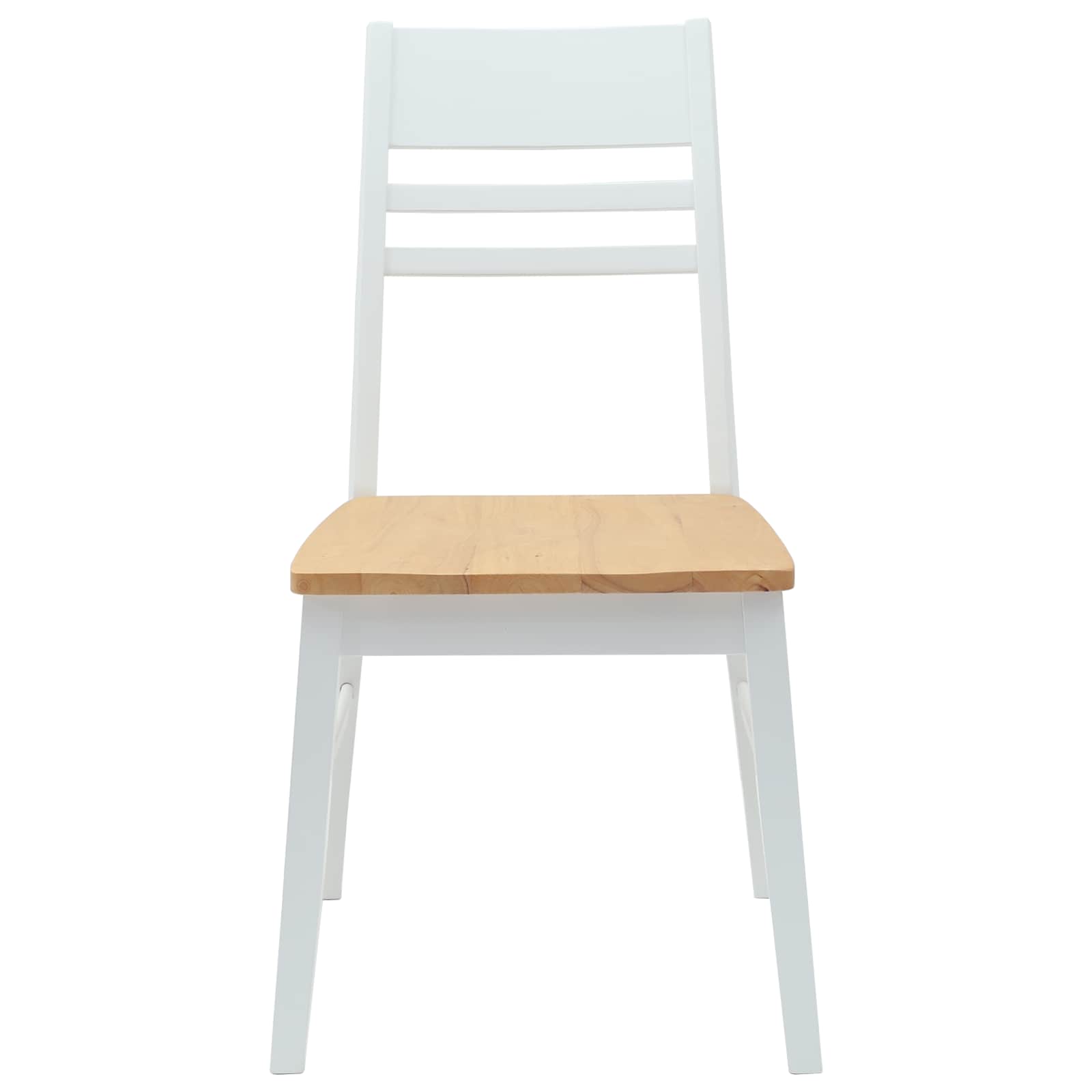 Esszimmerstühle 2 pcs Weiß 43 x 54 x 89 cm Massives Gummiholz