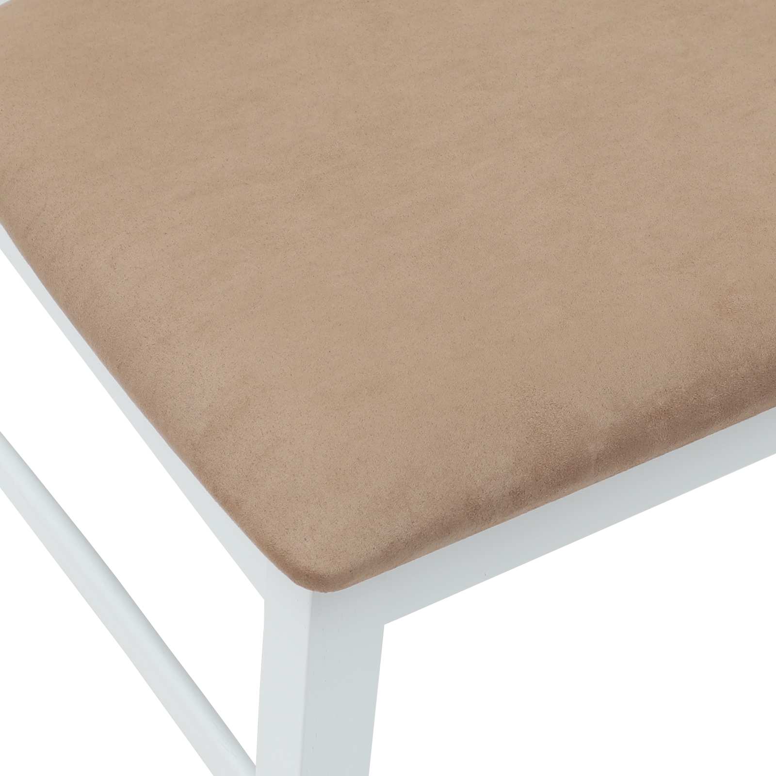 Esszimmerstühle 2 pcs Weiß 43 x 54 x 89 cm Massives Gummiholz