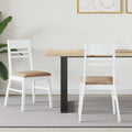 Esszimmerstühle 2 pcs Weiß 43 x 54 x 89 cm Massives Gummiholz