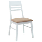 Esszimmerstühle 2 pcs Weiß 43 x 54 x 89 cm Massives Gummiholz