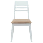 Esszimmerstühle 2 pcs Weiß 43 x 54 x 89 cm Massives Gummiholz
