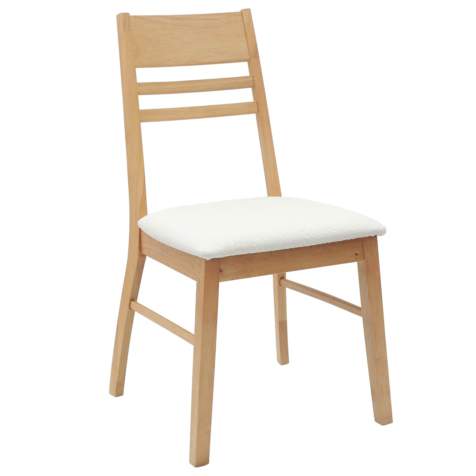 Esszimmerstühle 2 pcs Natur 43 x 54 x 89 cm Massives Gummiholz