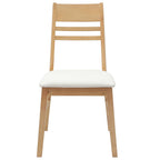 Esszimmerstühle 2 pcs Natur 43 x 54 x 89 cm Massives Gummiholz