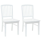 Esszimmerstühle 2 pcs Weiß 50 x 52,5 x 91 cm Massives Gummiholz