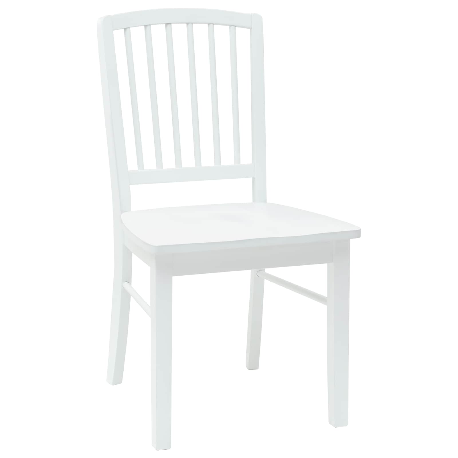 Esszimmerstühle 2 pcs Weiß 50 x 52,5 x 91 cm Massives Gummiholz