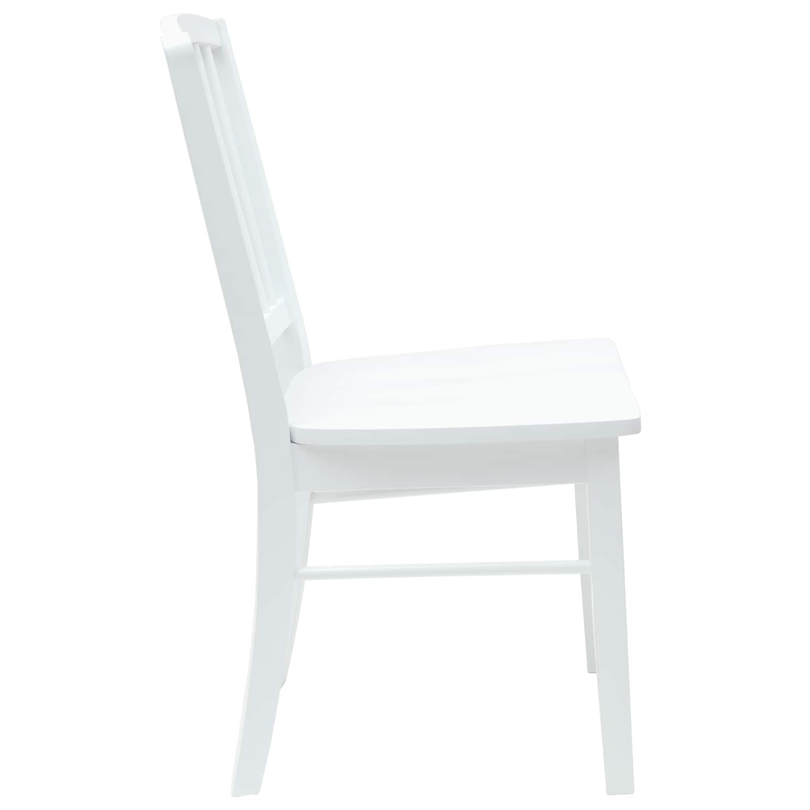 Esszimmerstühle 2 pcs Weiß 50 x 52,5 x 91 cm Massives Gummiholz