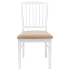 Esszimmerstühle 2 pcs Weiß 50 x 52,5 x 91 cm Massives Gummiholz