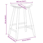 Esszimmerstühle 2 pcs Hellbraun 46 x 37 x 63 cm