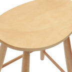 Esszimmerstühle 2 pcs Natur 46 x 37 x 63 cm Massives Gummiholz
