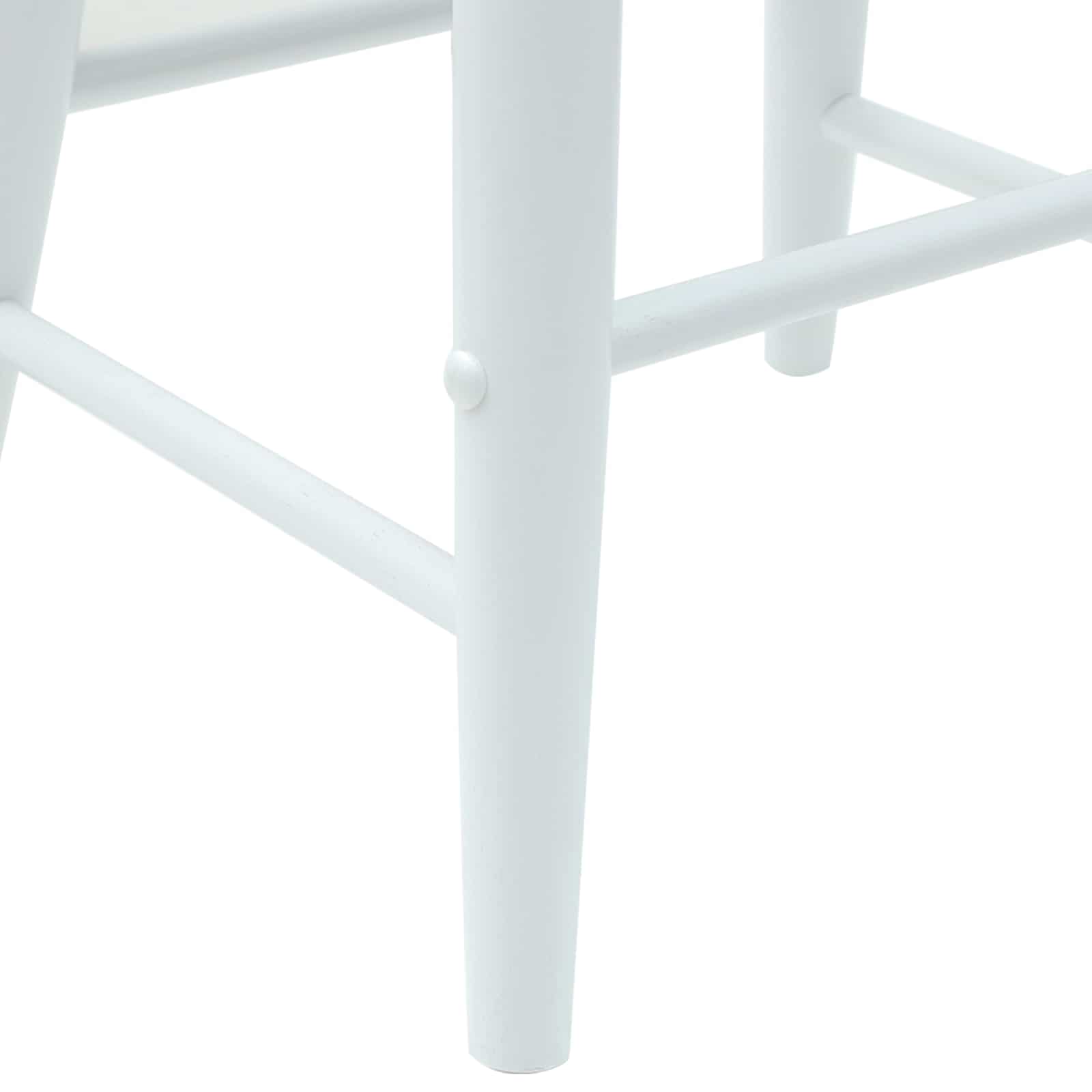 Esszimmerstühle 2 pcs Weiß 46 x 37 x 63 cm Massives Gummiholz