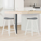 Esszimmerstühle 2 pcs Weiß 46 x 37 x 63 cm Massives Gummiholz