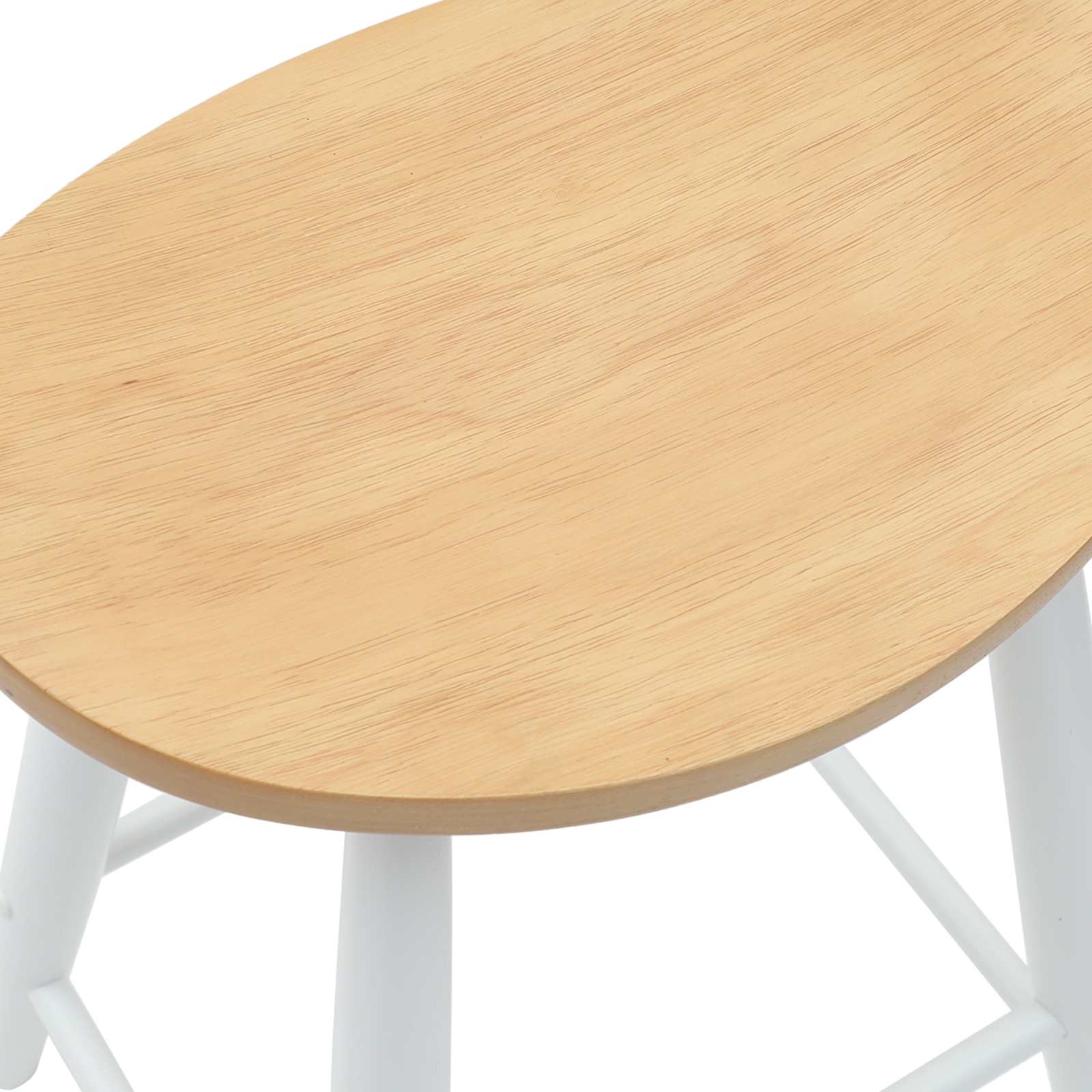 Esszimmerstühle 2 pcs Weiß 46 x 37 x 63 cm Massives Gummiholz
