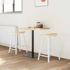 Esszimmerstühle 2 pcs Weiß 46 x 37 x 63 cm Massives Gummiholz
