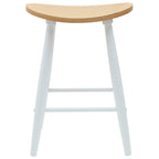 Esszimmerstühle 2 pcs Weiß 46 x 37 x 63 cm Massives Gummiholz