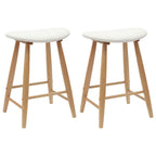 Esszimmerstühle 2 pcs Natur 46 x 37 x 63 cm Massives Gummiholz